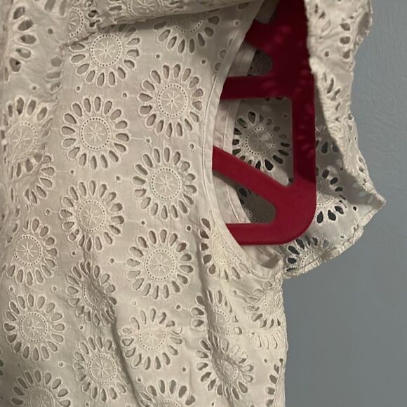 Lilly Pulitzer Resort White Trixie Top One Shoulder Sunshine Eyelet Small - Picture 3 of 6